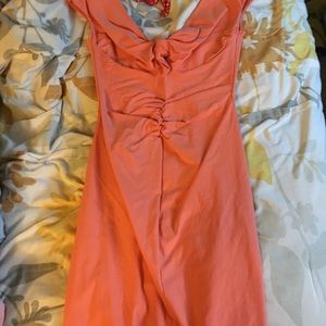 Unicorn pinup couture Peach Niagara dress